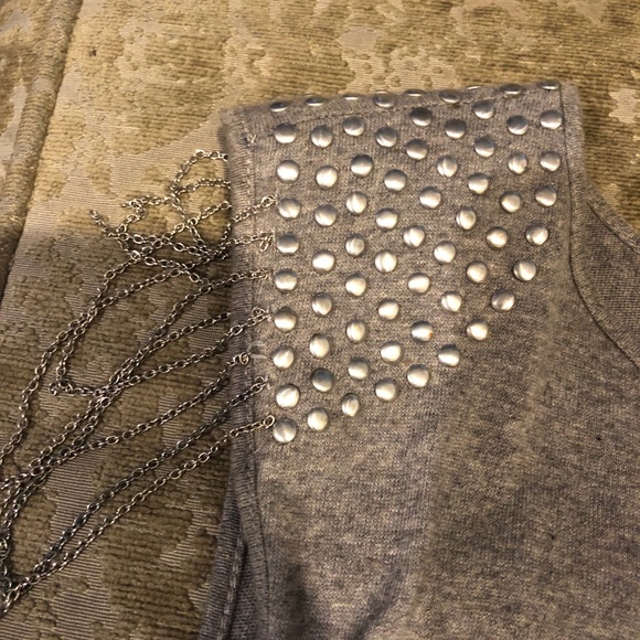 MUSTARD SEED GRAY LONG TOP M - Picture 3 of 7